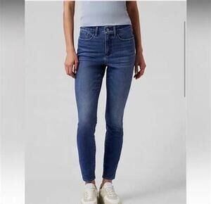 Athleta Sculptek Ultra Skinny High Rise Ankle Stretch Denim Blue Jeans Size 8